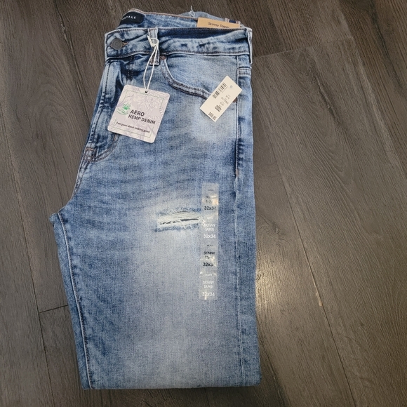 NEW...Aeropostale mens skinny taper jean R REAL ORIGINAL DEMIN stretch 34W/34L - Picture 15 of 15